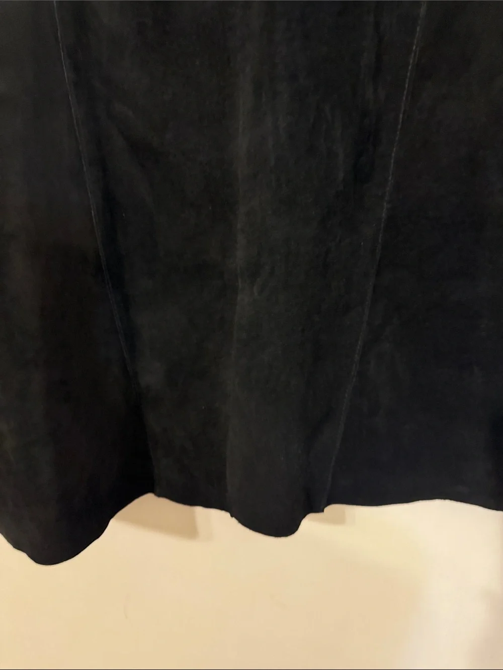 Valerie Stevens Black Suede A-Line Skirt